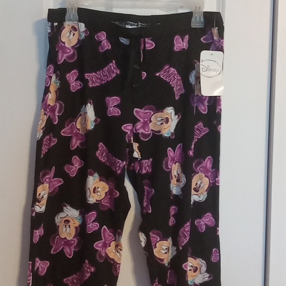 Disney Other - Disney Women's Black and Purple Minnie Mouse Pajama Pants